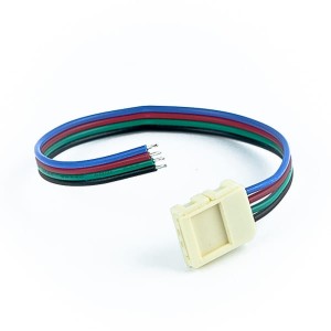 Złączka zatrzaskowa zasilająca zacisk-przewód do taśmy LED RGB