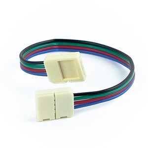 Złączka zatrzaskowa kątowa zacisk-przewód-zacisk do taśm LED RGB