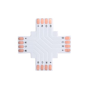 Złączka do taśm LED RGB FPC krzyżowa na podkładzie 10mm IP20