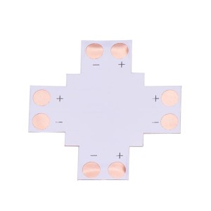 Złączka do taśm LED FPC krzyżowa na podkładzie 10mm IP20