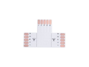 Złączka do taśm LED RGB+W FPC typu „T” na podkładzie 12mm IP20