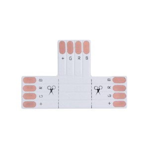 Złączka do taśm LED RGB FPC typu „T” na podkładzie 10mm IP20