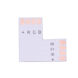 Złączka do taśm LED RGB FPC typu „L” na podkładzie 10mm IP20