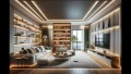 DALL·E 2024-02-05 17.50.49 - Create a highly detailed image of a modern living room illuminated with LED strips. The room should feature contemporary furniture with clean lines an.webp