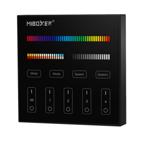 Panel naścienny B4  4-strefowy RGB CCT Czarny